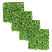Nesting Box Pads Artificial Turf Square 4pk - Synthetic Pads for Chicken Coop Laying Box Grass Pads 12in x 12in