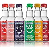 sodastream Bubly Drops 6 Flavor, Original Variety Pack, 1.36 Fl Oz ( Pack of 6)