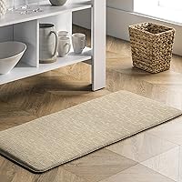 nuLOOM Casual Crosshatched Anti Fatigue Kitchen or Laundry Room Comfort Mat, 2x4, Beige