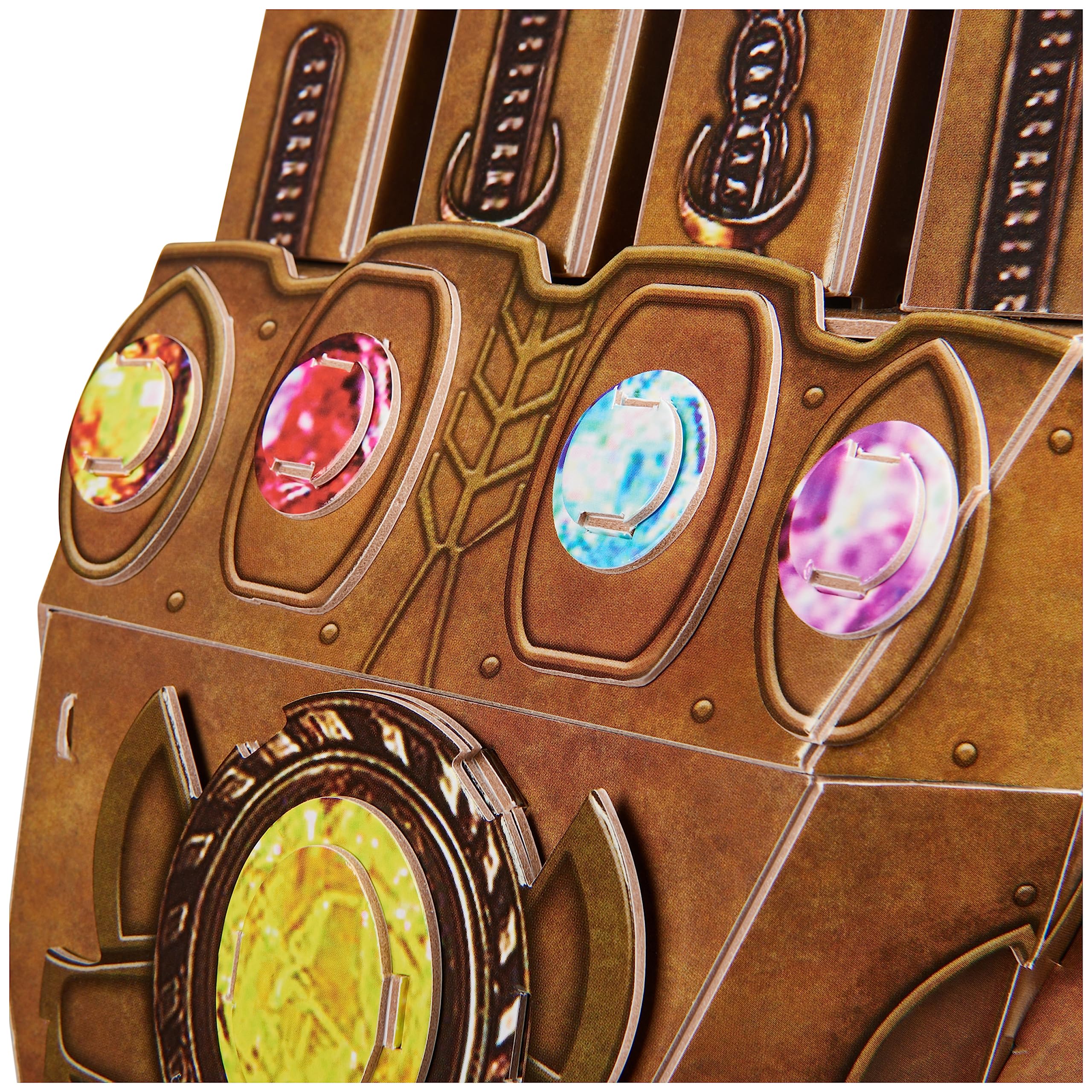 4D Puzzles, Marvel Infinity Gauntlet 3D Puzzle Model Kit with Stand 142 Pcs | Thanos Desk Decor | Building Toys | 3D Puzzles for Adults & Teens 12+