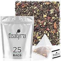 Tealyra - 25 Bags - fatBURNER - Wellness Tea Blend - Pu Erh Aged - Japanese Sencha Green Tea - Wu-Yi Oolong - Natural Ingredients - Healthy - Detox Loose Leaf Tea - 25 Sachets