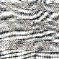 Orange Glen Plaid Linen Fabric | Checkered Linen Textile for Home Decor and Fashion
