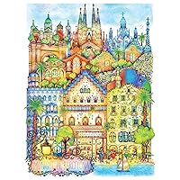 1000 Piece Puzzle for Adults Madalina Tantareanu Cities: Barcelona Premium Blueboard Jigsaw KI Puzzles