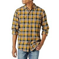 Amazon Essentials Men's Slim-Fit Long-Sleeve Two-Pocket Flannel Shirt-Discontinued Colors