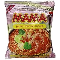 Mama Instant Noodle, Tom Yum Shrimp Spicy Flavor, 3.17 Ounce (Pack of 20)