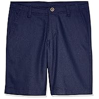 IZOD Boys' School Uniform Adaptive Chino Shorts, Adjustable Waistband, Velcro Closure, and Faux Buttons