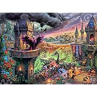 Ceaco - Silver Select - Disney - Thomas Kinkade - Maleficent - 1000 Piece Jigsaw Puzzle for Adults Challenging Puzzle Perfect for Game Nights