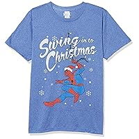 Marvel Kids' Swinging Spidey Xmas T-Shirt
