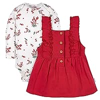 Gerber Baby-Girls Toddler 2 Piece Overall Dress Set