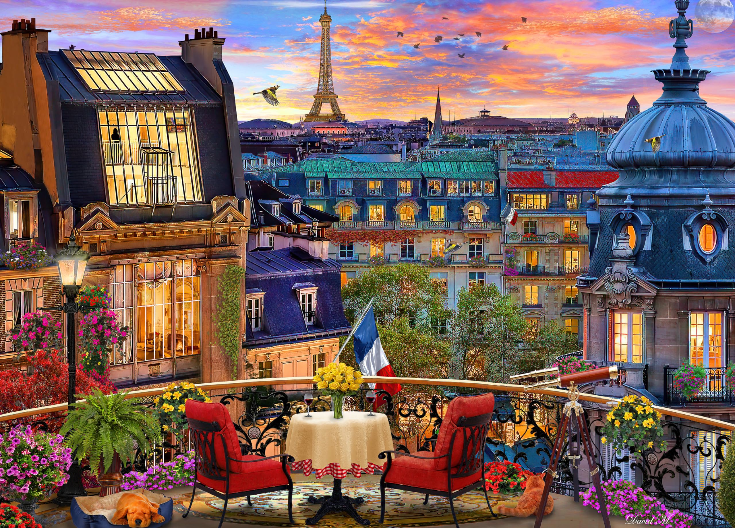 Ceaco - David Maclean - Cities - Paris Rooftop - 1000 Piece Jigsaw Puzzle
