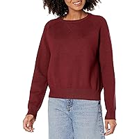 Monrow Women's Ht1219-supersoft Sweater Knit Raglan Sweatshirt