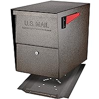 Mail Boss Security Mailbox, Bronze 7208 Package Master Curbside Locking 21.5 in. x 16.5 in. x 12 in.