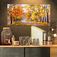 Full of Fallen Leaves Landscape on Canvas Art Wall Photgraphy Artwork Print
