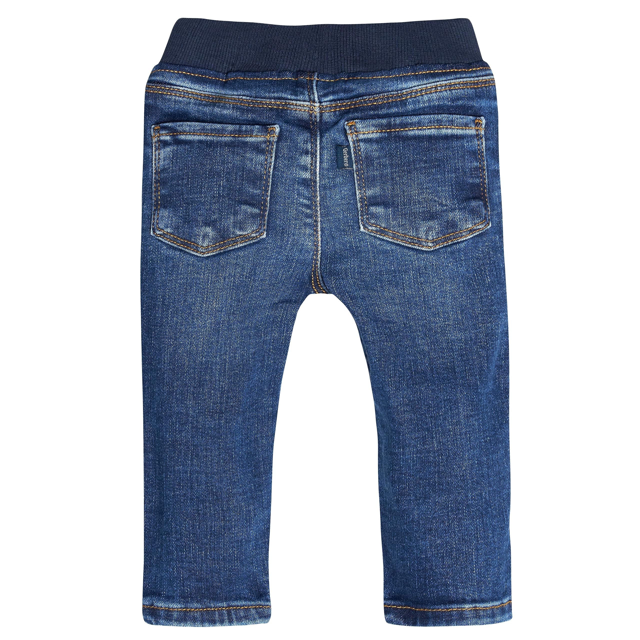 Gerber Baby Toddler Rib Waist Stretch Denim Skinny Jeans