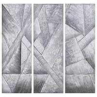 Abstract Wall Art Textured Hand Painted Canvas by Martin Edwards, Triptych, 60