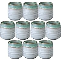 Set of 10, Green Water Tea Cup (Large) 2.6 x 3.1 inches (6.7 x 7.8 cm) [Tea