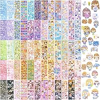 60 Sheets Heart Kpop Stickers for Photocards Kawaii Rabbit Bear Korean Deco Stickers Self Adhesive Card Valentines Stickers for Scrapbooking Arts Craft Gift Teens