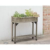VegTrug Outdoor Slimline Herb Garden 4 Pocket - Gray Wash