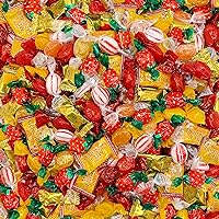 Hard Candy Hostess Assortment - Bulk Pack 2 Pounds - Strawberry Bon Bons, Peppermint, Cinnamon, Honey Ginger, Fruit, Coffee Flavored