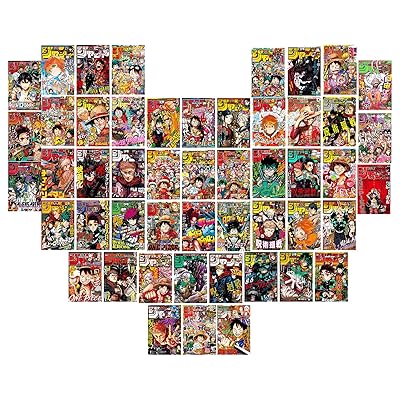 50Pcs Anime Magazine Covers Aesthetic Wall Collage Kit Manga Art Decoration