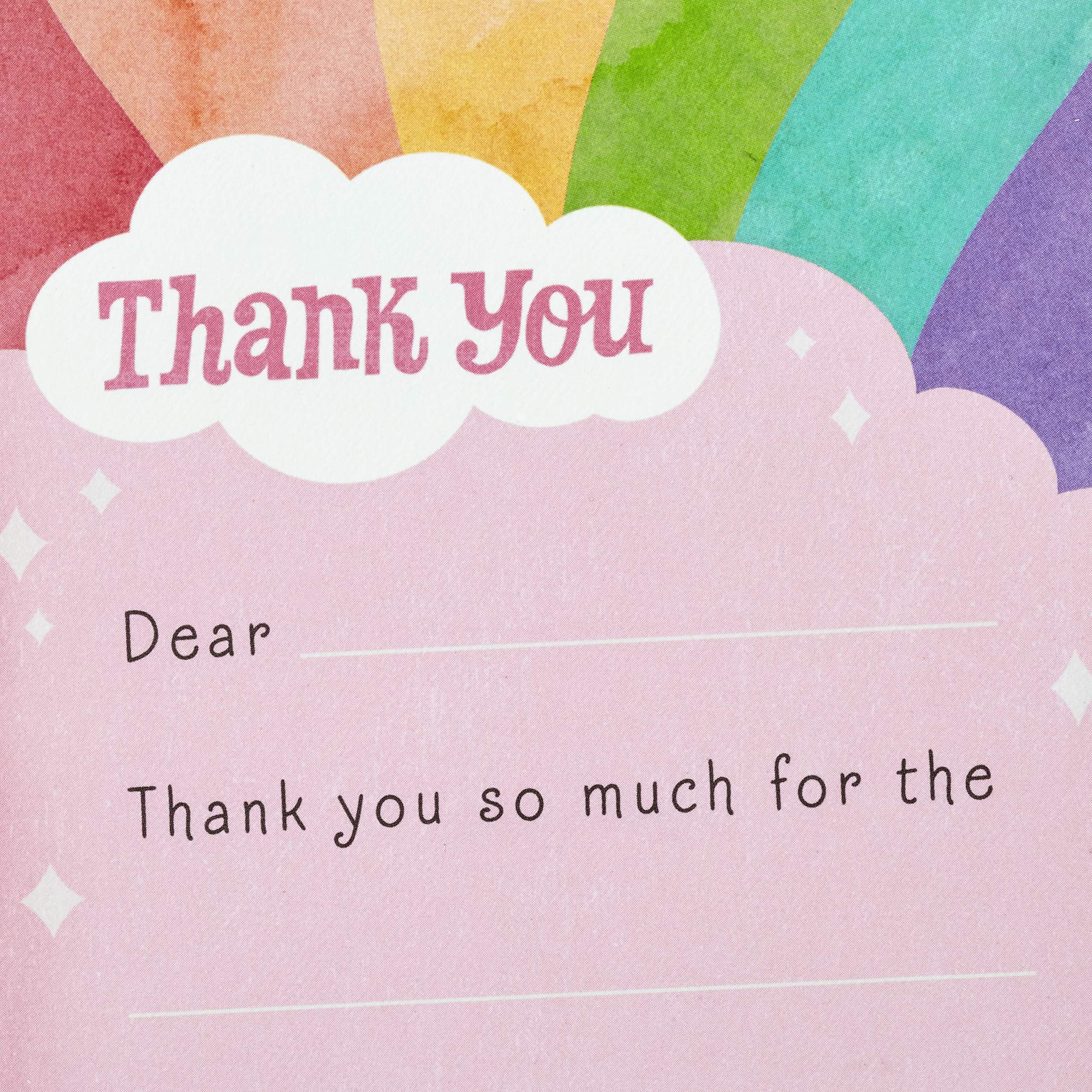 Hallmark Kids Fill in the Blank Thank You Cards, Rainbow (20 Cards with Envelopes)