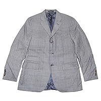 POLO RALPH LAUREN Men Cashmere Blazer Sport Coat Navy Blue Glen Plaid Italy 40R $2295