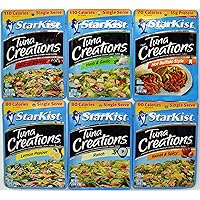Starkist Tuna Creations Variety Pack, 2.6-Ounce Pouch, 6 Flavors, 1 Pouch of Each Flavor, 6 Pouches Total