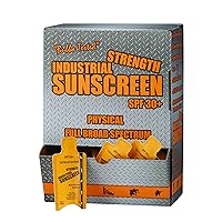 Box of 50-5ML Packet Industrial Zinc Oxide Sunscreen SPF36, Full Broad Spectrum, Rubs in Clear, Protects Immediately, 80-min Water. Keeps The Body Cooler.,white,ICSSP-30+FF-50