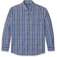 Cutter & Buck Men's Long Sleeve Anchor Double Check Plaid Button Up Shirt