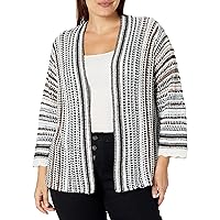 NIC+ZOE Women's Plus Size Crochet Sky Cardigan