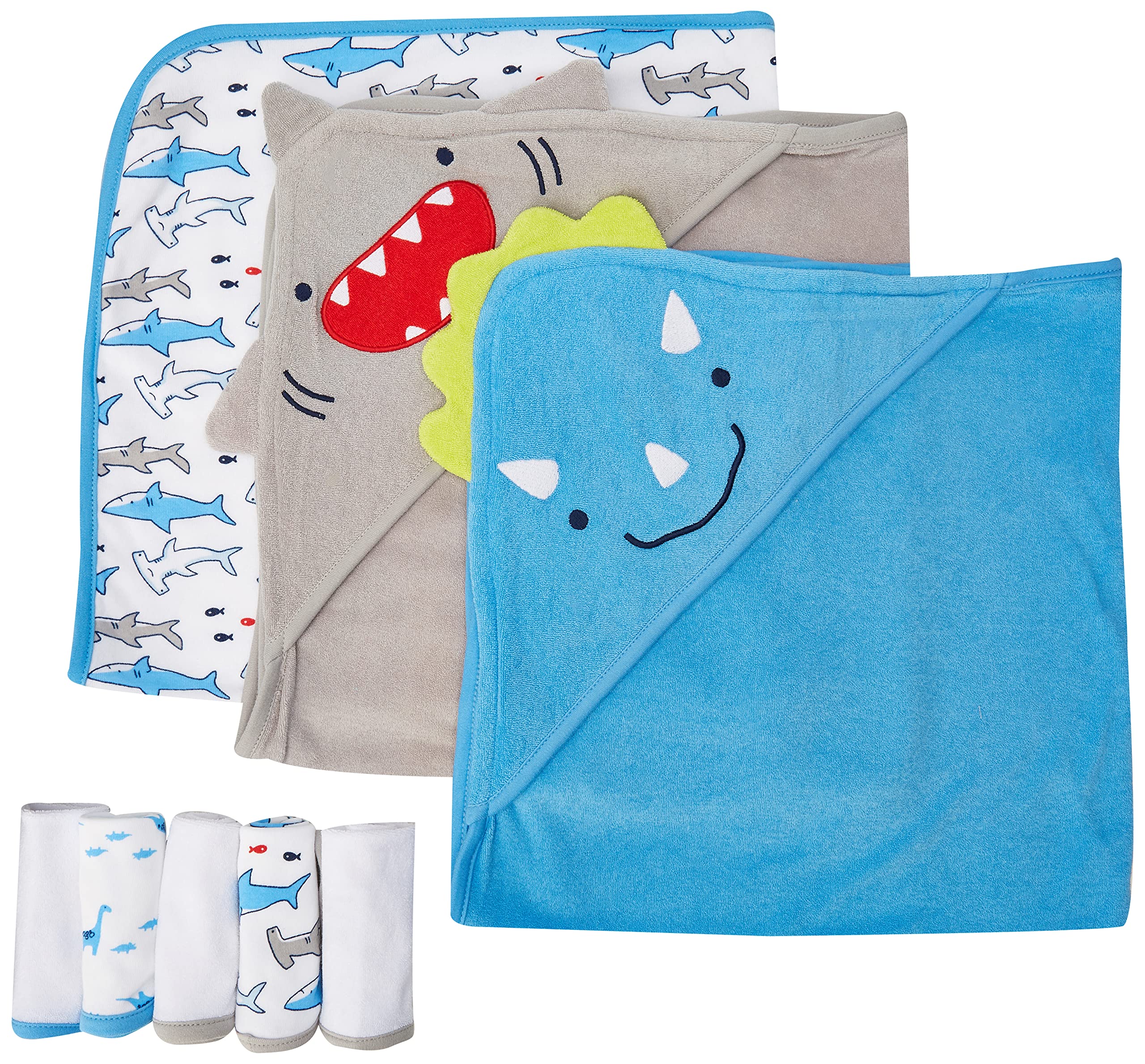 Simple Joys by Carter's Unisex Babies' 8-Piece Towel and Washcloth Set, Multipacks