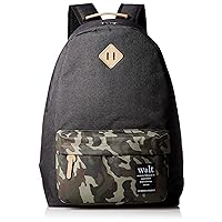 180061E BKCM Backpack A4-Compatible Daypack, Black/Camouflage