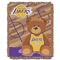Northwest NBA Los Angeles Lakers Unisex-Baby Woven Jacquard Tapestry Throw Blanket, 36