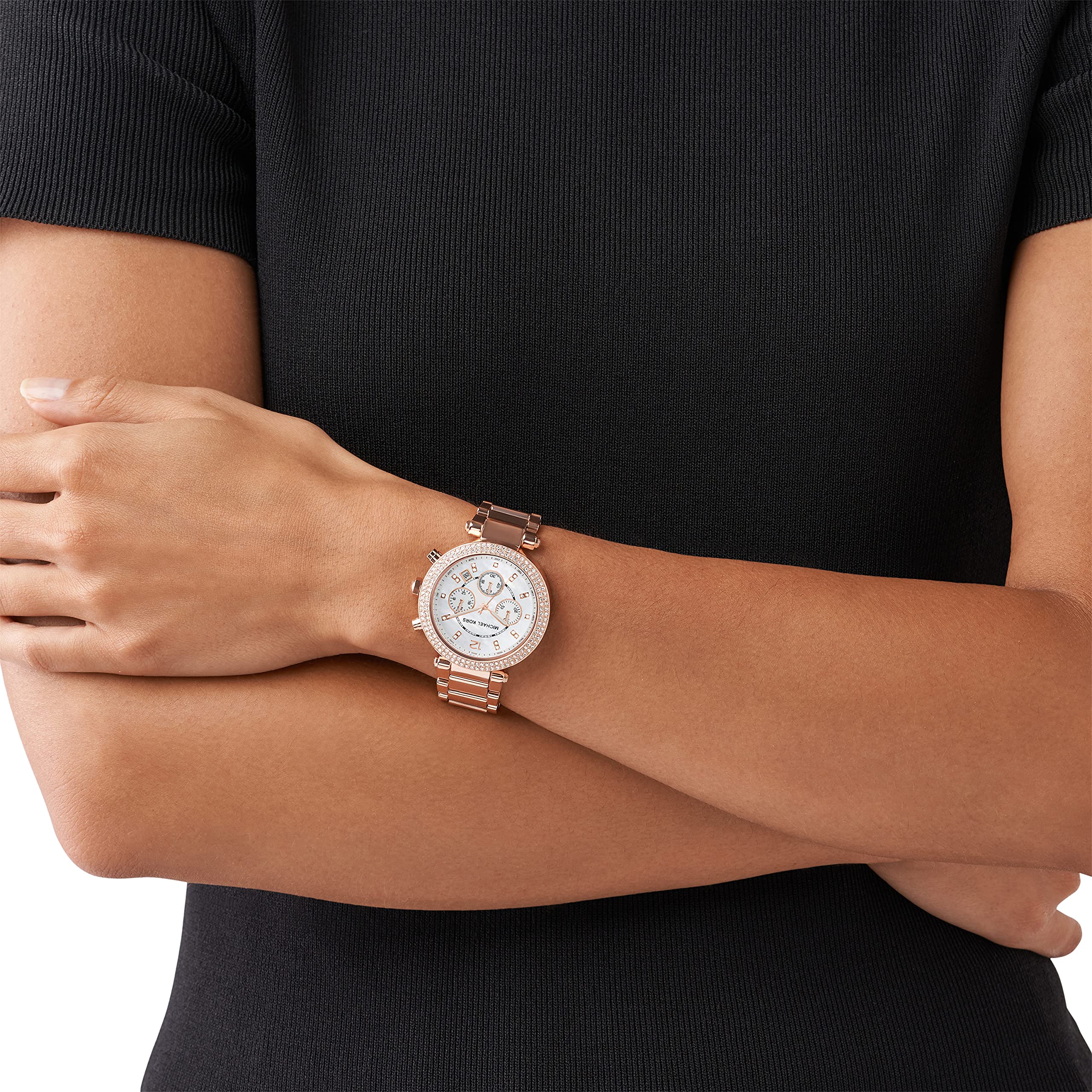 Mua Michael Kors Parker Stainless Steel Watch With Glitz Accents trên  Amazon Mỹ chính hãng 2023  Fado