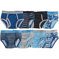 Trimfit Boys Soft 100% Cotton Tagless Briefs Underwear, Various Pack Size Options (8 Pack or 16 Pack)