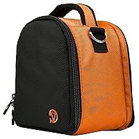 Travel Shoulder Bag Carrying Case (Orange) for Nikon Coolpix L120, V1, P100, P500, P7000, P7100, D3800, D800 Digital SLR DSLR Professional Camera