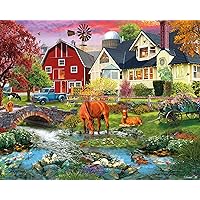 Ceaco - David Maclean - Memories On The Farm - 1000 Oversized Piece Jigsaw Puzzle