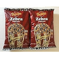 Popcornopolis Zebra Popcorn - 24 Oz. Bag - Gluten Free with 0 Trans Fat (Pack of 2)