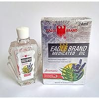 6 Packs - 24ml Brand Medicated Oil External Analgesic (Aromatic-Lavender Eucalyptus) Dầu gió 24ml 鹰标德国风油精(薰衣草尤加利香味) (六瓶装)