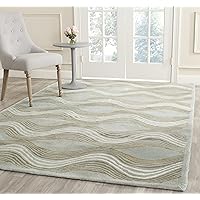 Wyndham Collection Accent Rug - 3' x 5', Blue & Multi, Handmade Modern Wool, Ideal for High Traffic Areas in Entryway, Living Room, Bedroom (WYD318A)
