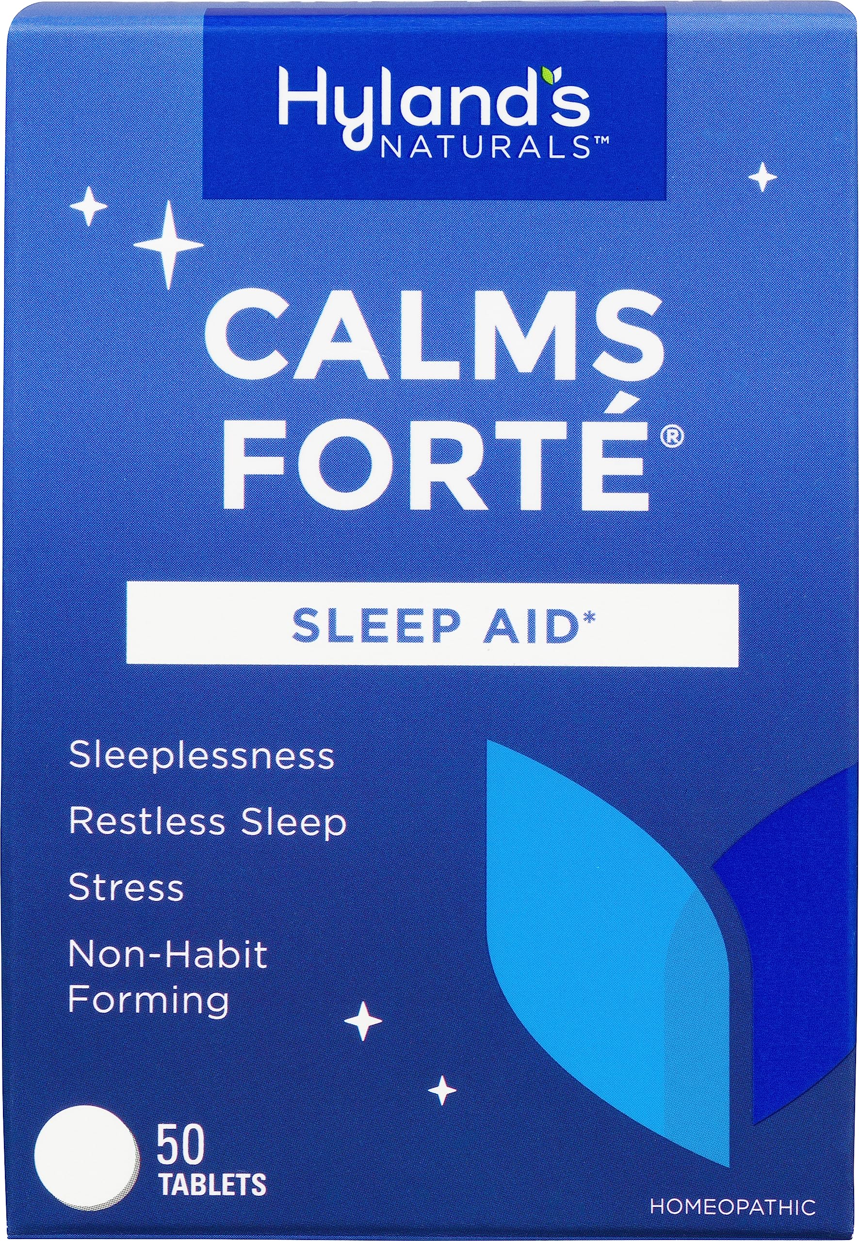 Hyland’s Calms Forte' Sleep Aid Tablets, Natural Relief of Nervous Tension and Occasional Sleeplessness, 50 Count