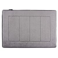 Ultra-Soft Extra-Thick Memory Foam Bath Mat (17 in x 24 in, Grey)
