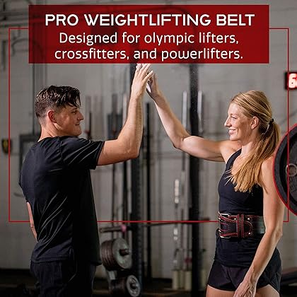 Dark Iron Fitness Weight Lifting Belt for Men & Women - 100% Leather Gym Belts for Weightlifting, Powerlifting, Strength Training, Squat or Deadlift Workout up to 600 Lbs