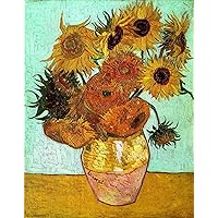 liziciti 5D Diamond Painting Kits Van Gogh for Adults, 12x16in Diamond Art Kits Full Drill Canvas Art Picture DIY for Wall Decor (Sunflowers)