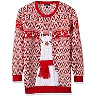 Blizzard Bay Men's Ugly Christmas Llama Sweater, Red, 4X US
