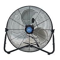 iLIVING 20 Inch 5800 CFM High Velocity Heavy Duty Metal Floor Wall Fan, For Office, Commercial, Workstation, Greenhouse, Garage, Shop Attic Use, Black, UL Listed
