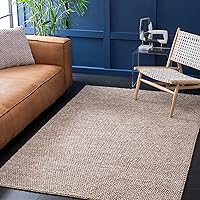 Natura Collection Accent Rug - 3' x 5', Brown, Handmade Farmhouse Wool, Ideal for High Traffic Areas in Entryway, Living Room, Bedroom (NAT620T)