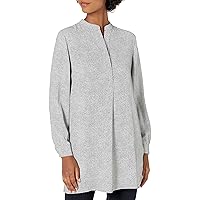 Anne Klein Women's Split Neck Long Tunic Blouse