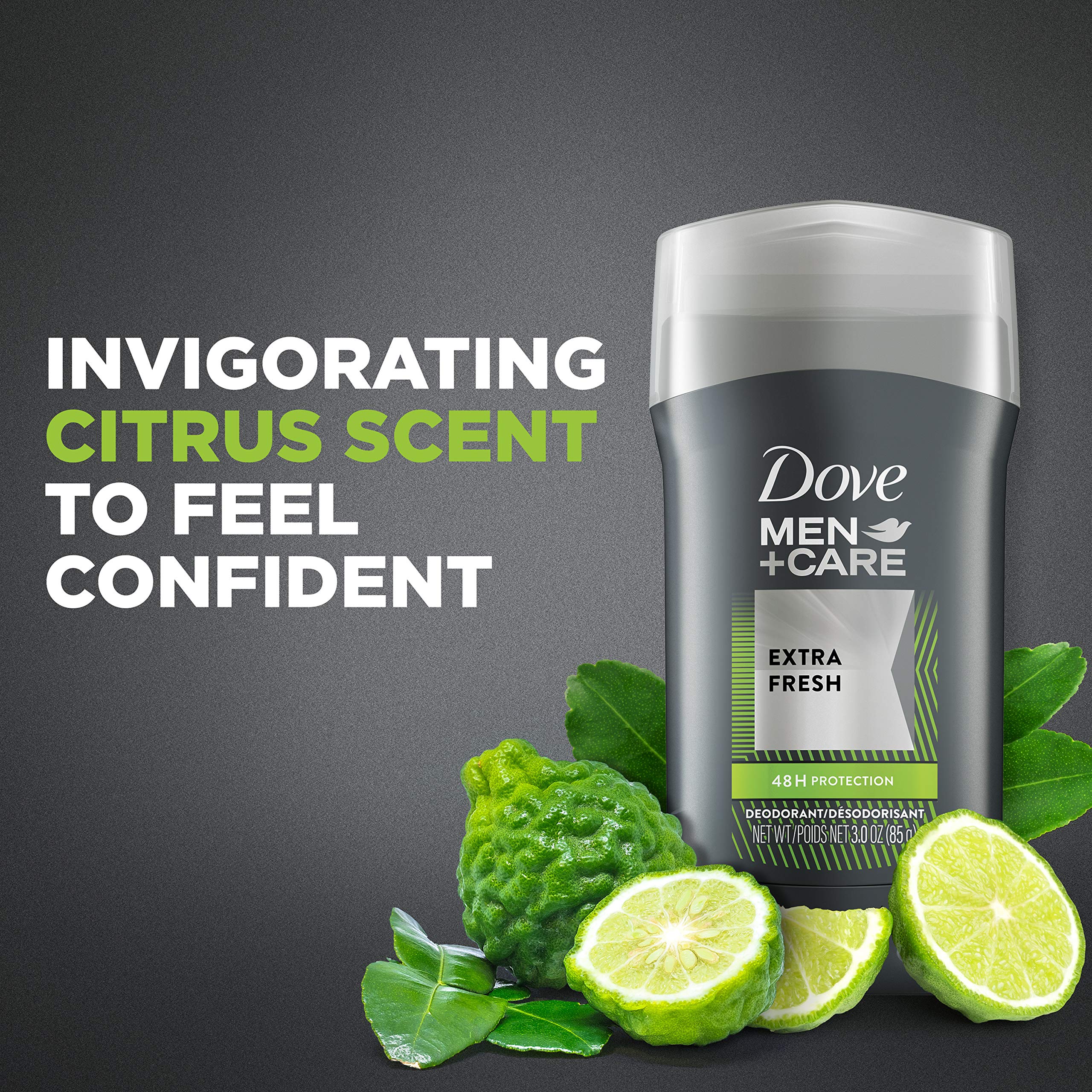 Dove Men+Care Deodorant Stick Aluminum-free formula with 48-Hour Protection Extra Fresh Deodorant for men with Vitamin E and Triple Action Moisturizer 3 oz
