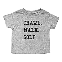Baffle Funny Toddler T Shirt/Crawl. Walk. Golf. / Unisex Toddler tee Tee
